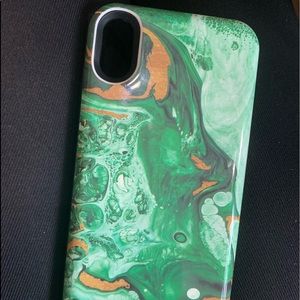 Luxy Lemon green marble battery power phone case